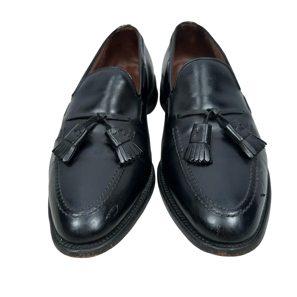 Allen Edmonds Grayson Mens 9 D Black Leather Tassel Loafers Dress Shoes READ